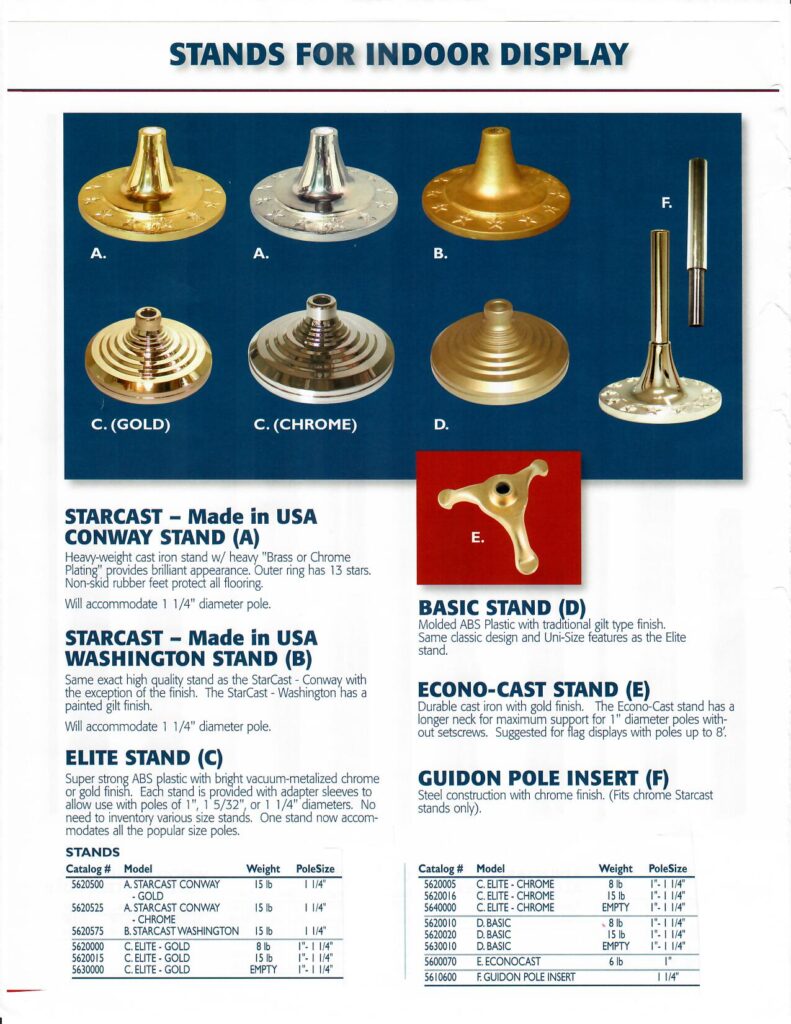 Indoor Stands | Indoor Flag Stands by United States Flag Service